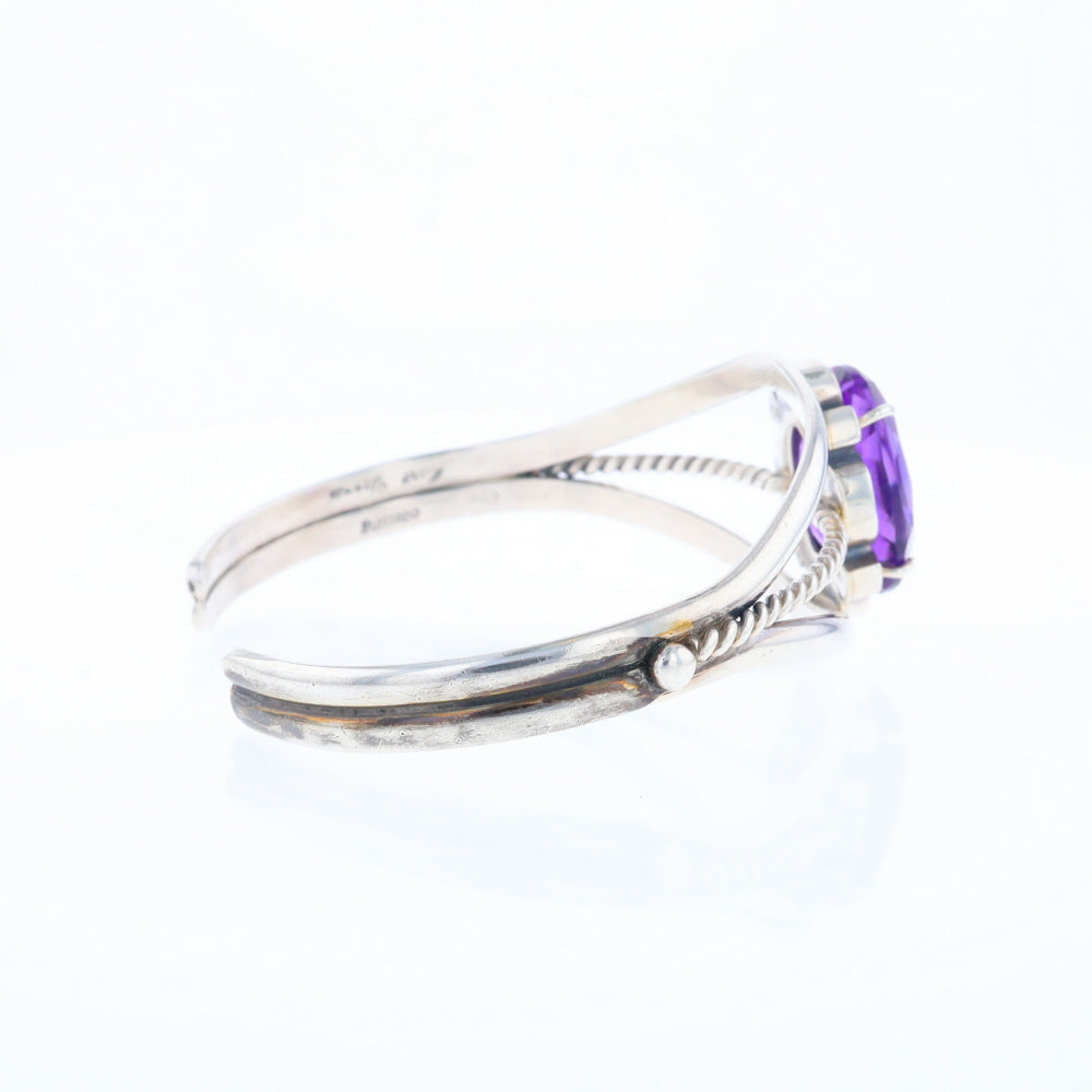 Twisted Amethyst Cuff Bracelet