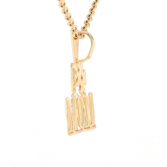 Yellow Gold #1 Mom Pendant