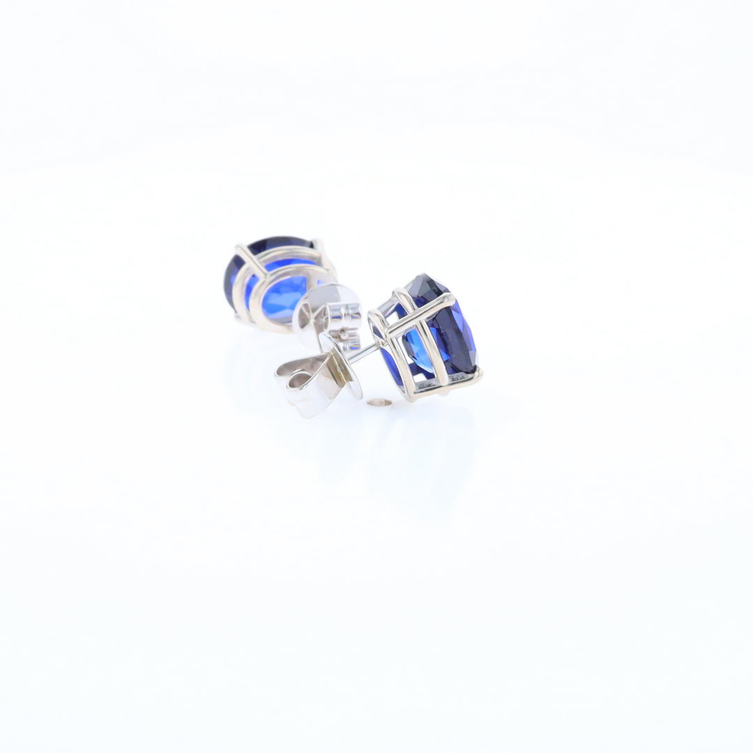 Imitation Sapphire Stud Earrings