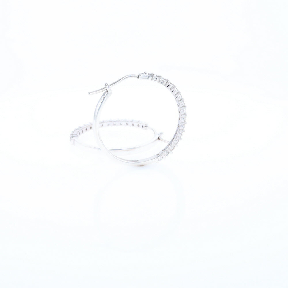 Cubic Zirconia Hoop Earrings