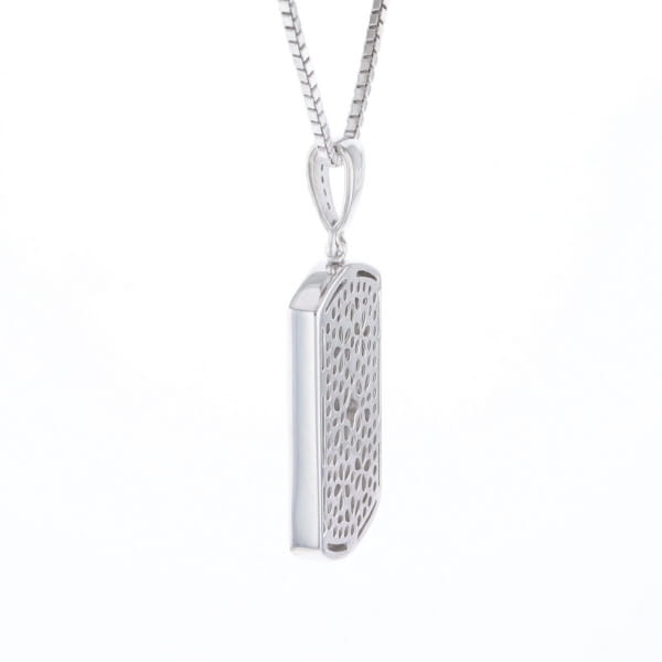 Cubic Zirconia Dog Tag Necklace