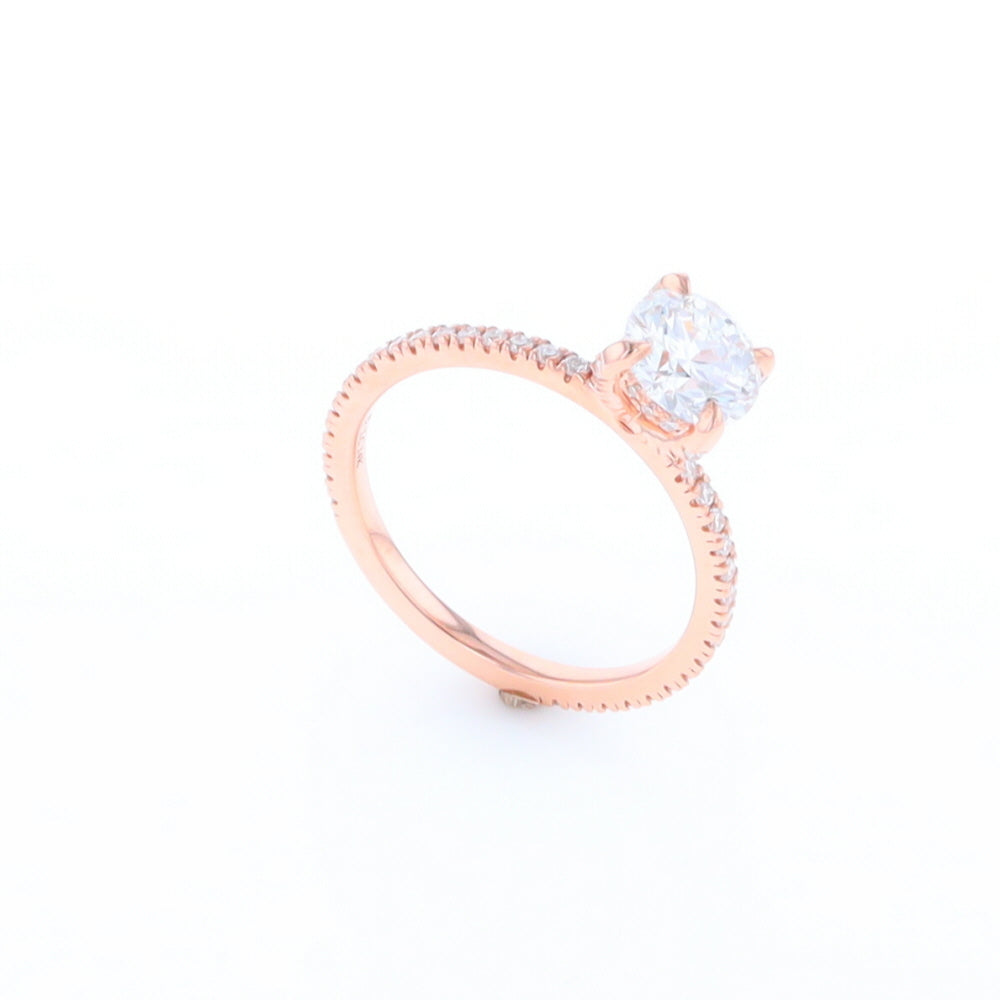 Rose Gold Lab Grown Diamond Engagement Ring