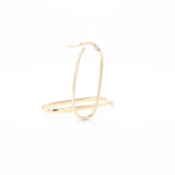 Flat Saddleback Hoop Earrings