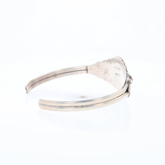 Sterling Silver Coral Cuff Bracelet