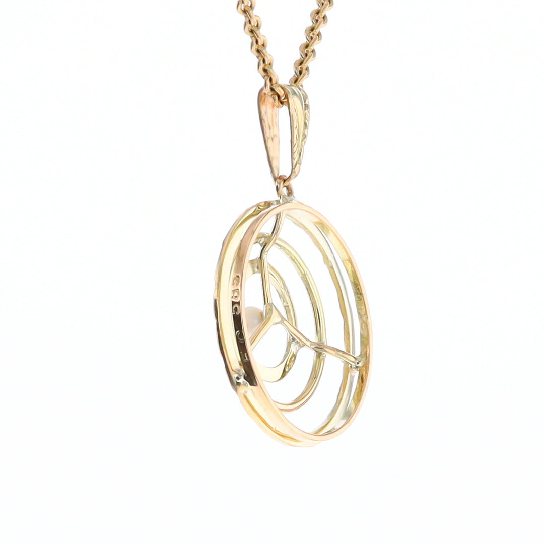 Three-Ring Pearl Pendant