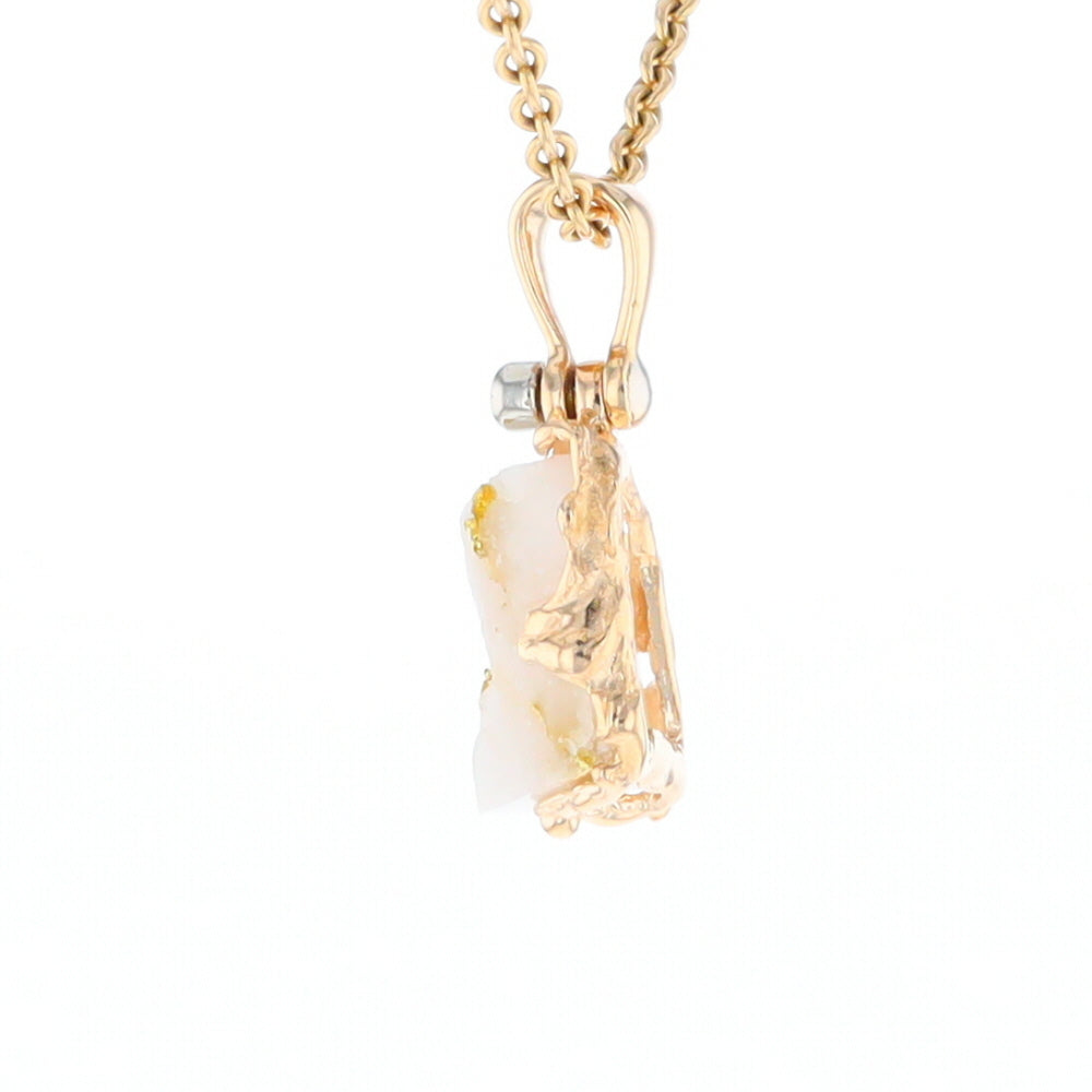 Rough Gold Quartz Freeform Pendant