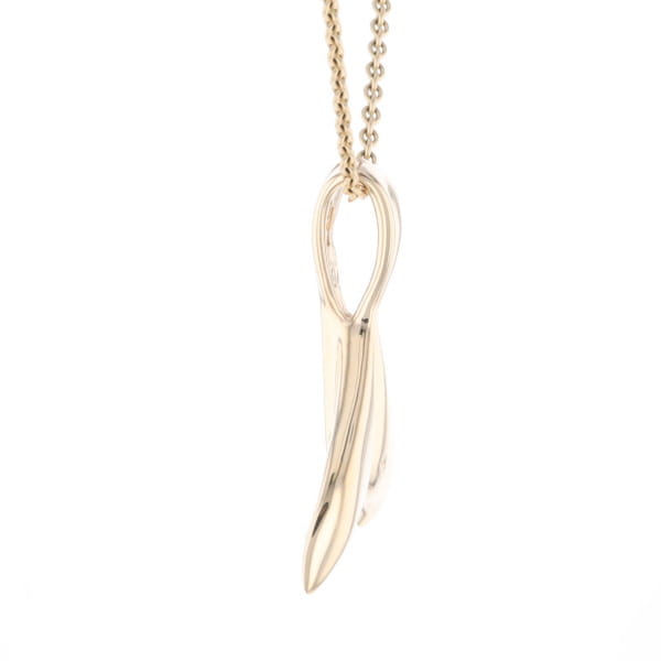 Whale Tail Natural Gold Nuggets Inlaid Pendant XL