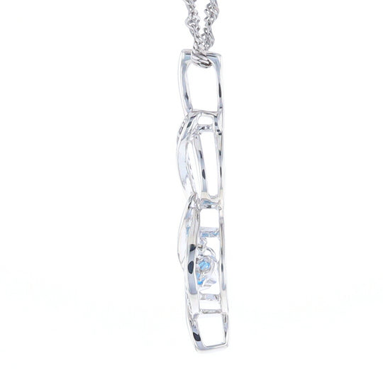 Floating Topaz Twisted Necklace