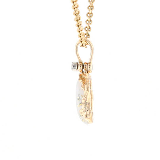 Gold Quartz Freeform Pendant (G2)