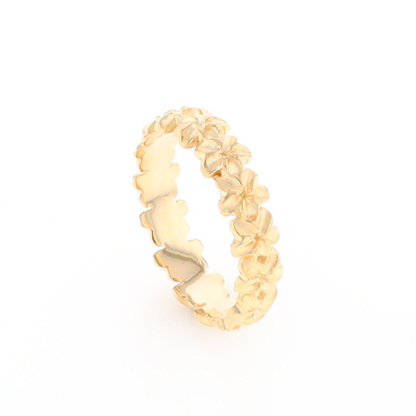 Gold Flower Eternity Ring