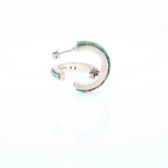 Turquoise Semi-Hoop Earrings