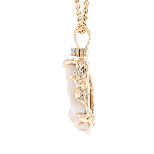 Rough Gold Quartz Free Form Pendant