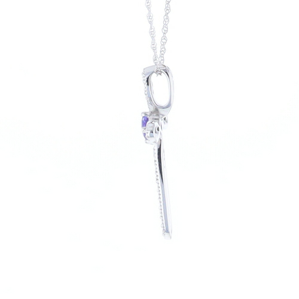 Tanzanite Cross Necklace