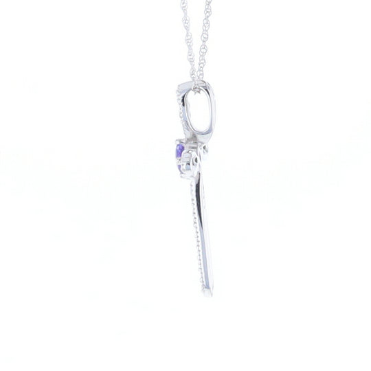 Tanzanite Cross Necklace