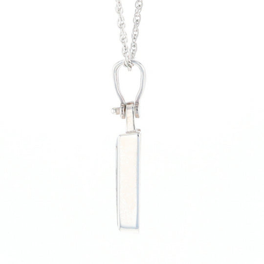 Gold Quartz Upside Down Triangle Pendant