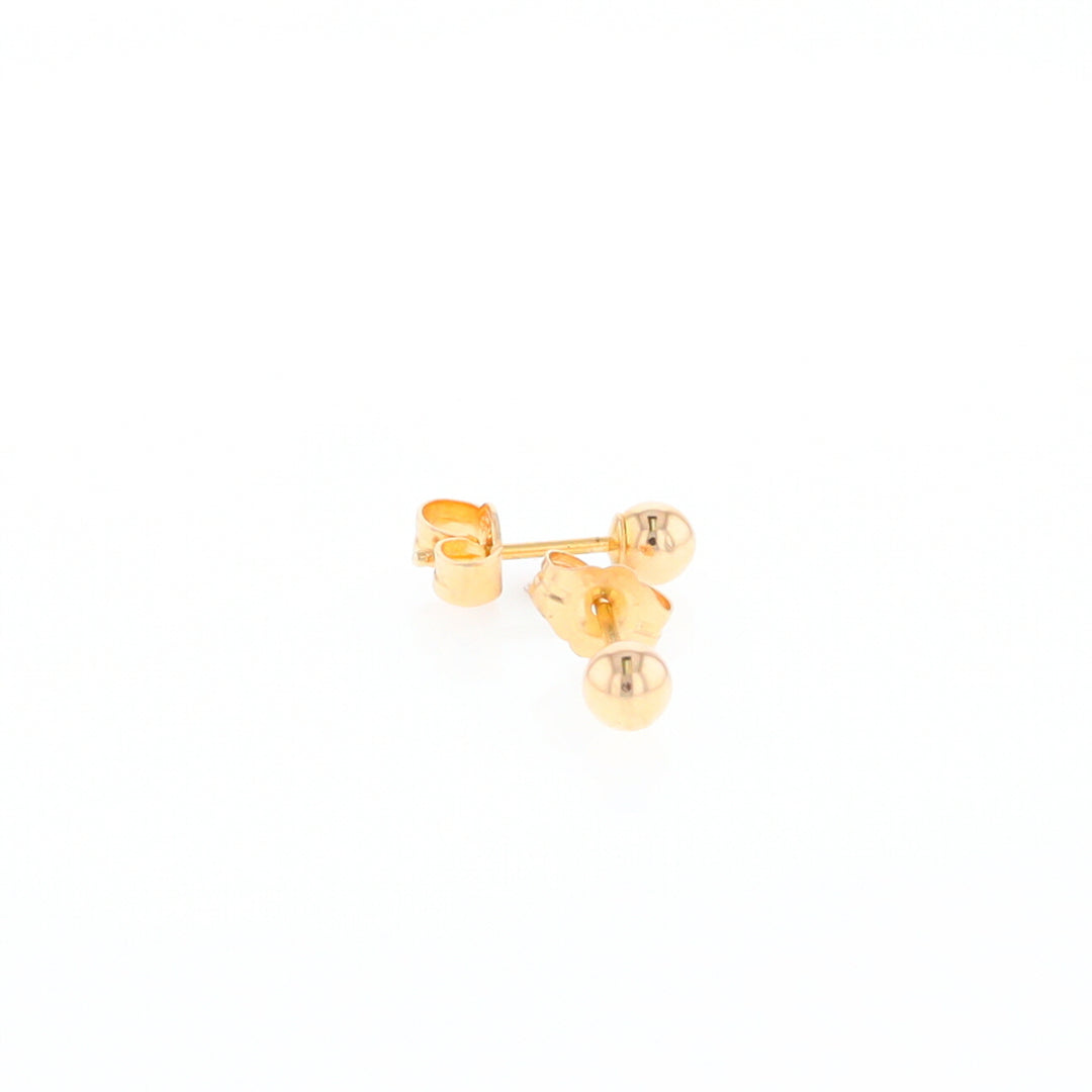 Gold Ball Stud Earrings