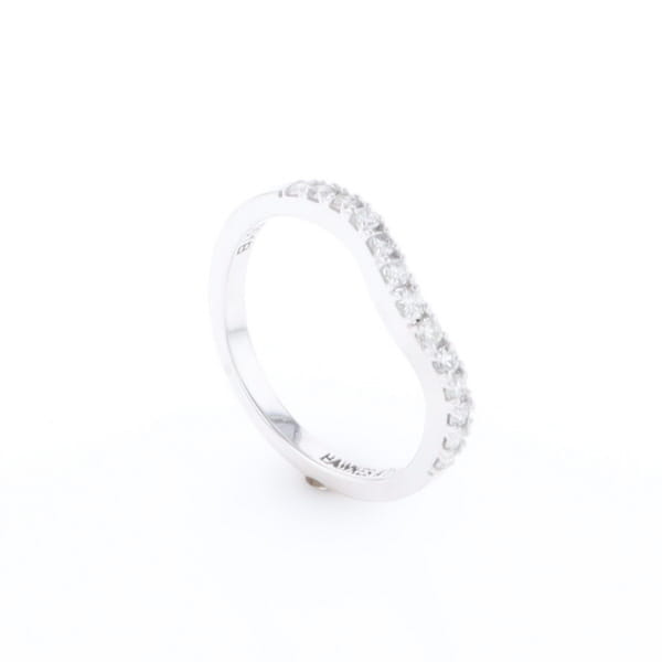 Diamond Contour Wedding Band