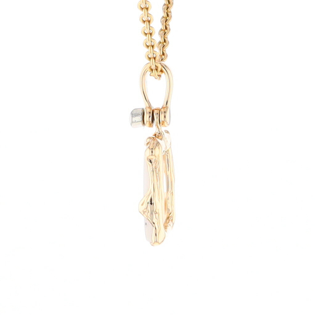 Gold Quartz Freeform Pendant (G2)