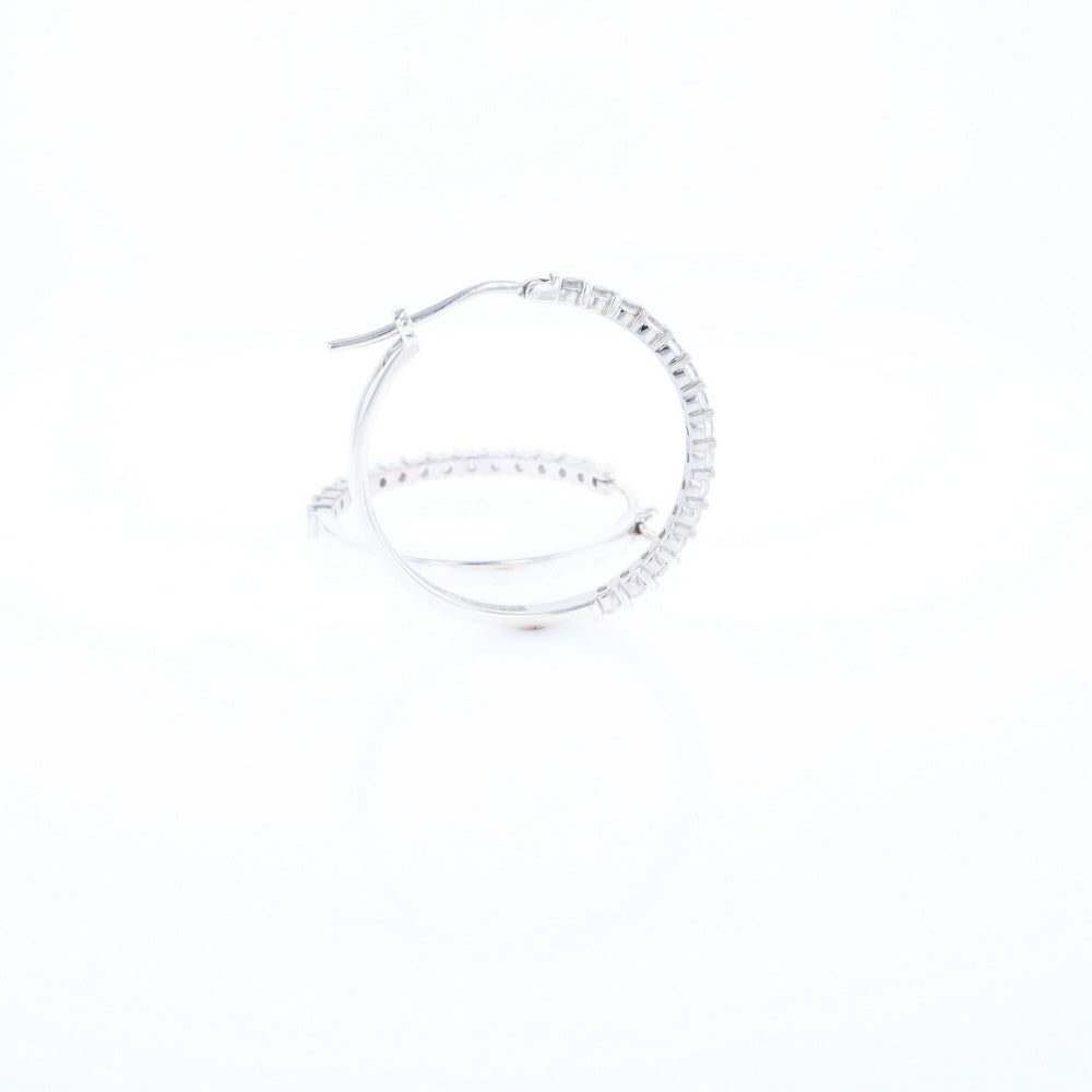 Cubic Zirconia Hoop Earrings