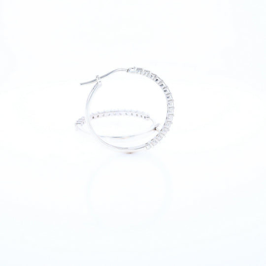 Cubic Zirconia Hoop Earrings