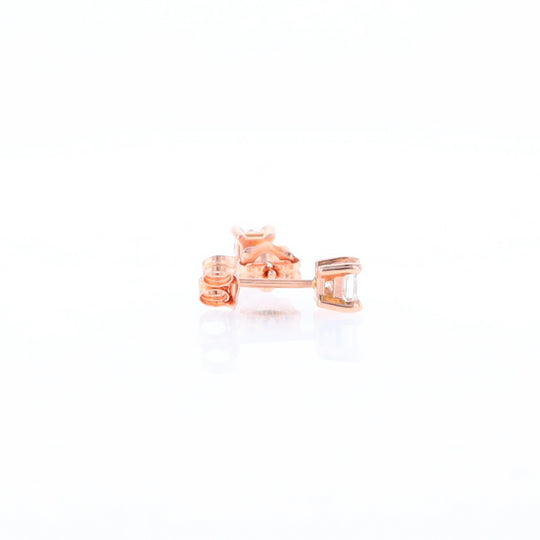 0.41ctw Princess Cut diamond Stud Earrings