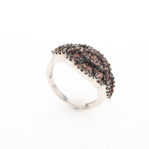 Knot Cluster Orange Diamond Ring