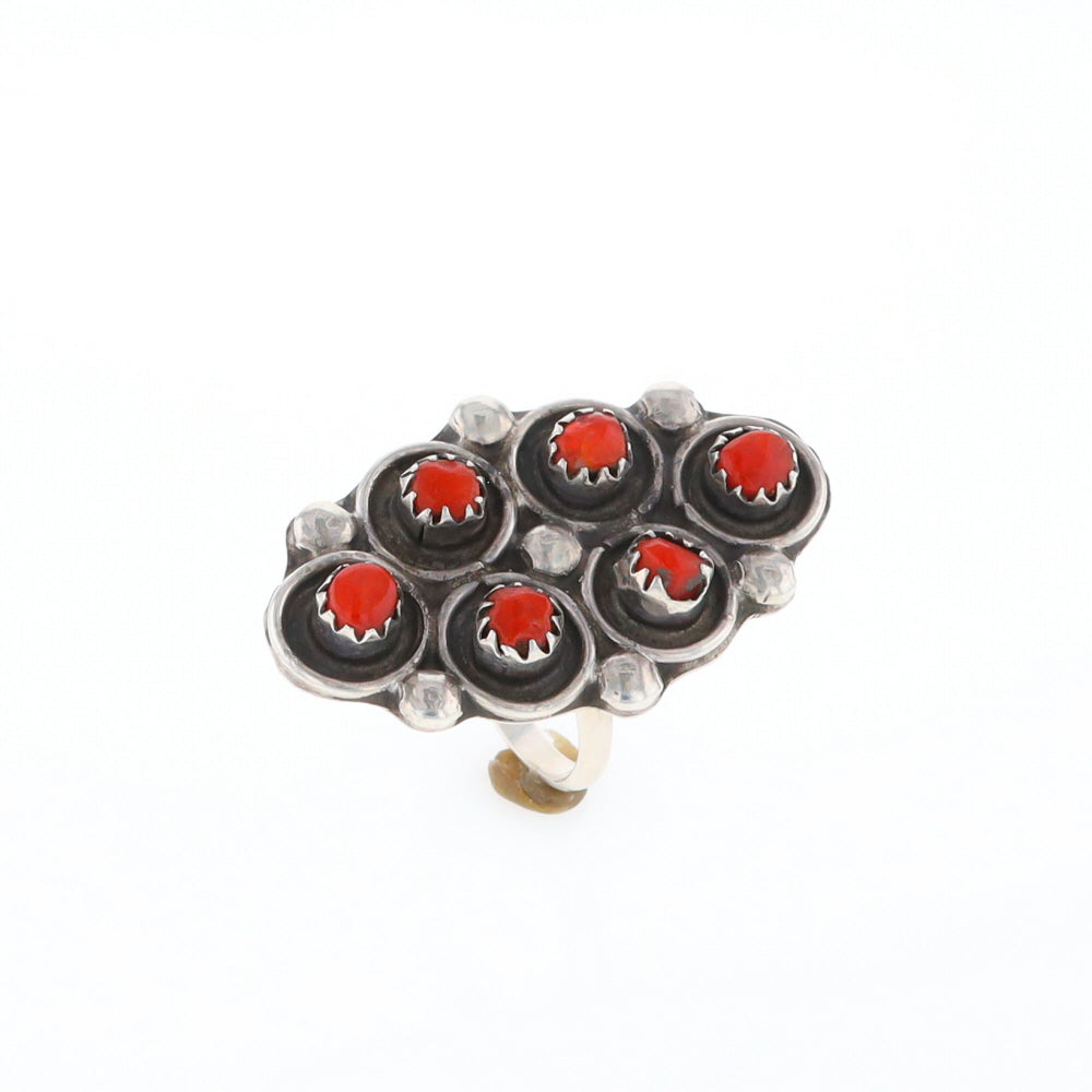 Bezel Set Coral Ring