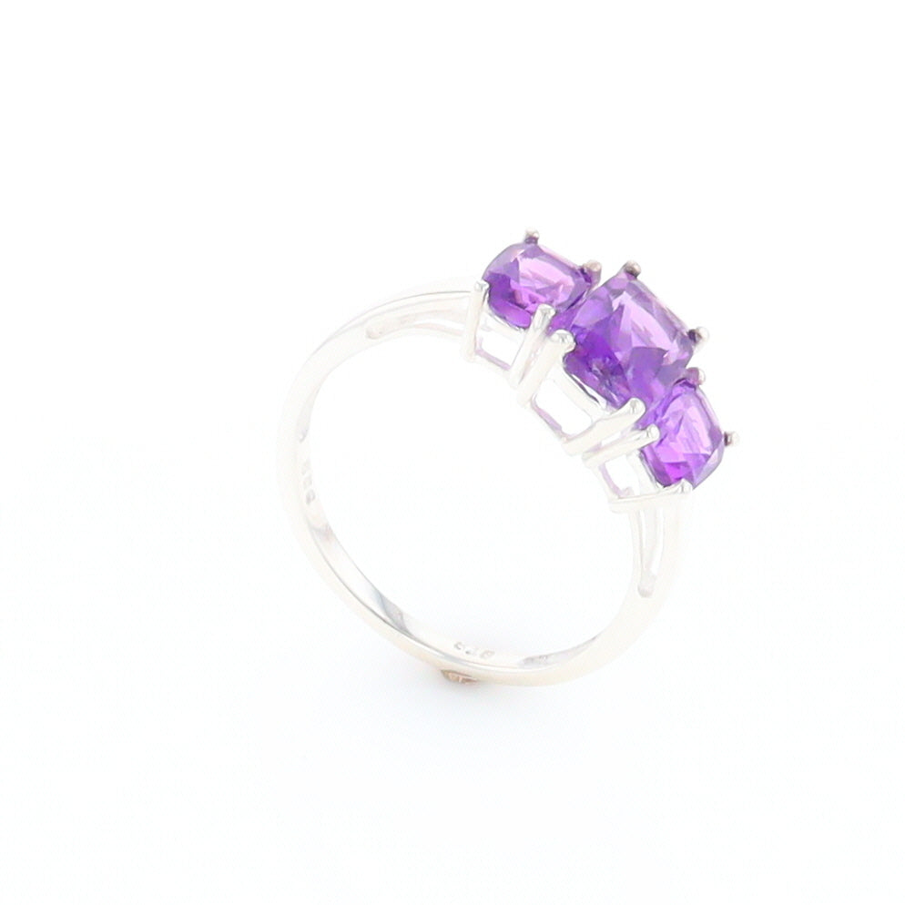 3-Stone Amethyst Ring