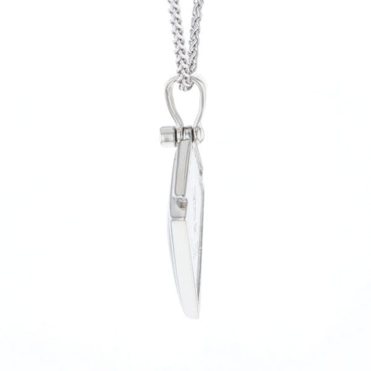 Pietersite Kite Shaped Inlaid Pendant with 0.19ctw Diamonds