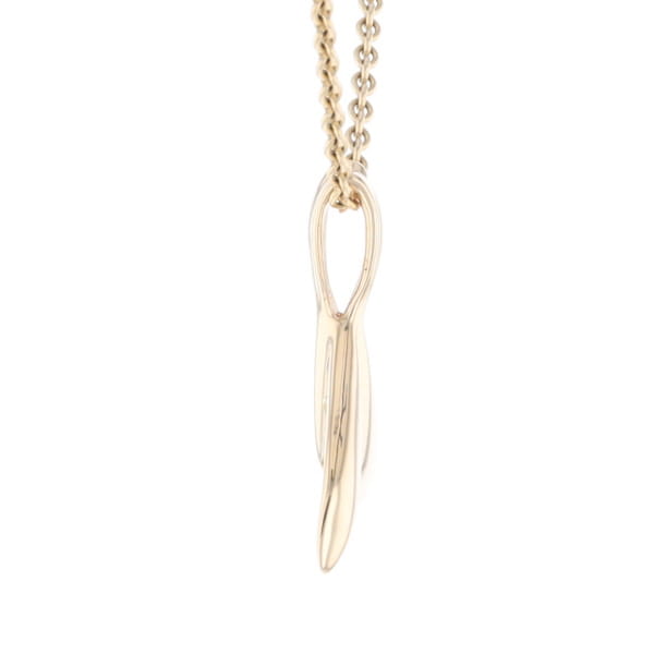 Whale Tail Gold Nugget Pendant