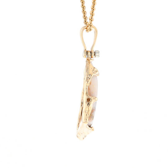 Gold Quartz Freeform Pendant (G2)