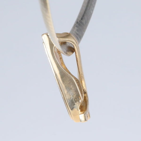 Opal Pendant Triangle Inlaid Design with .06ct Round Diamond