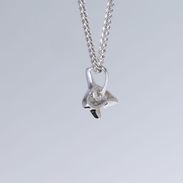Opal Pendant Inlaid Realistic Orca Killer Whale Design