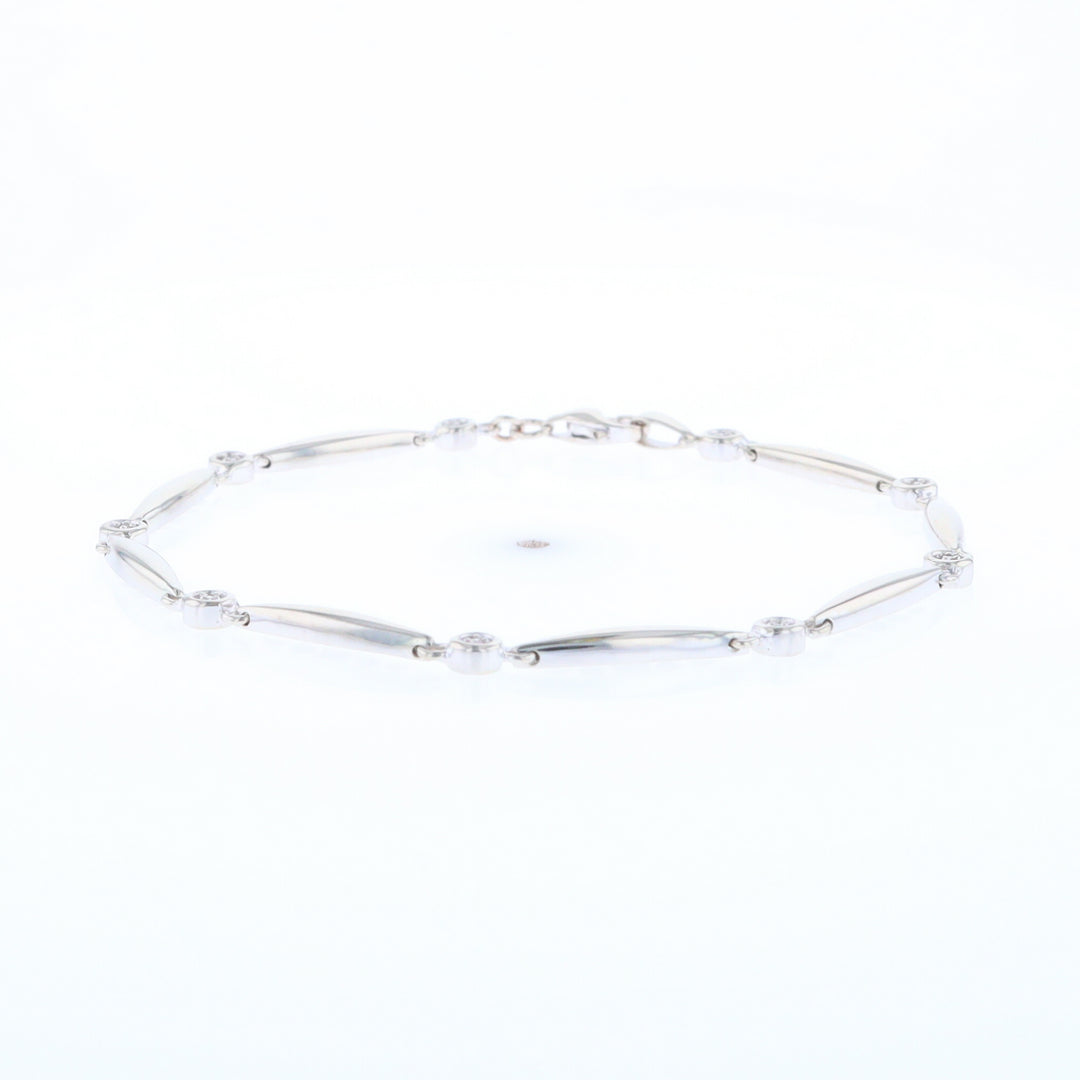 Elongated Link Diamond Bracelet