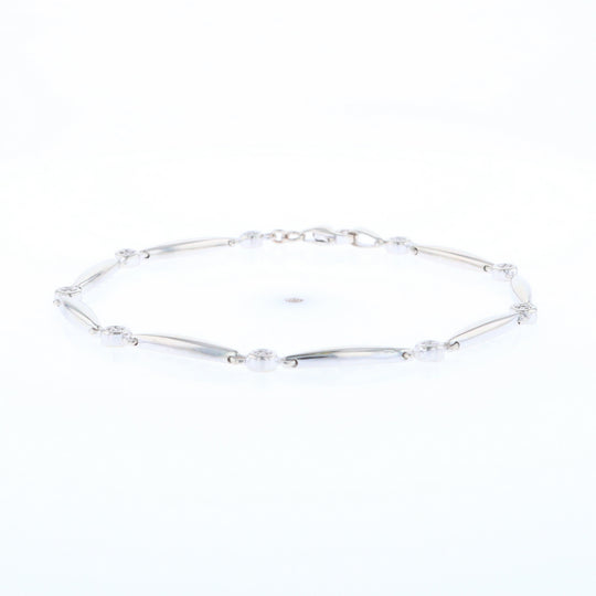 Elongated Link Diamond Bracelet