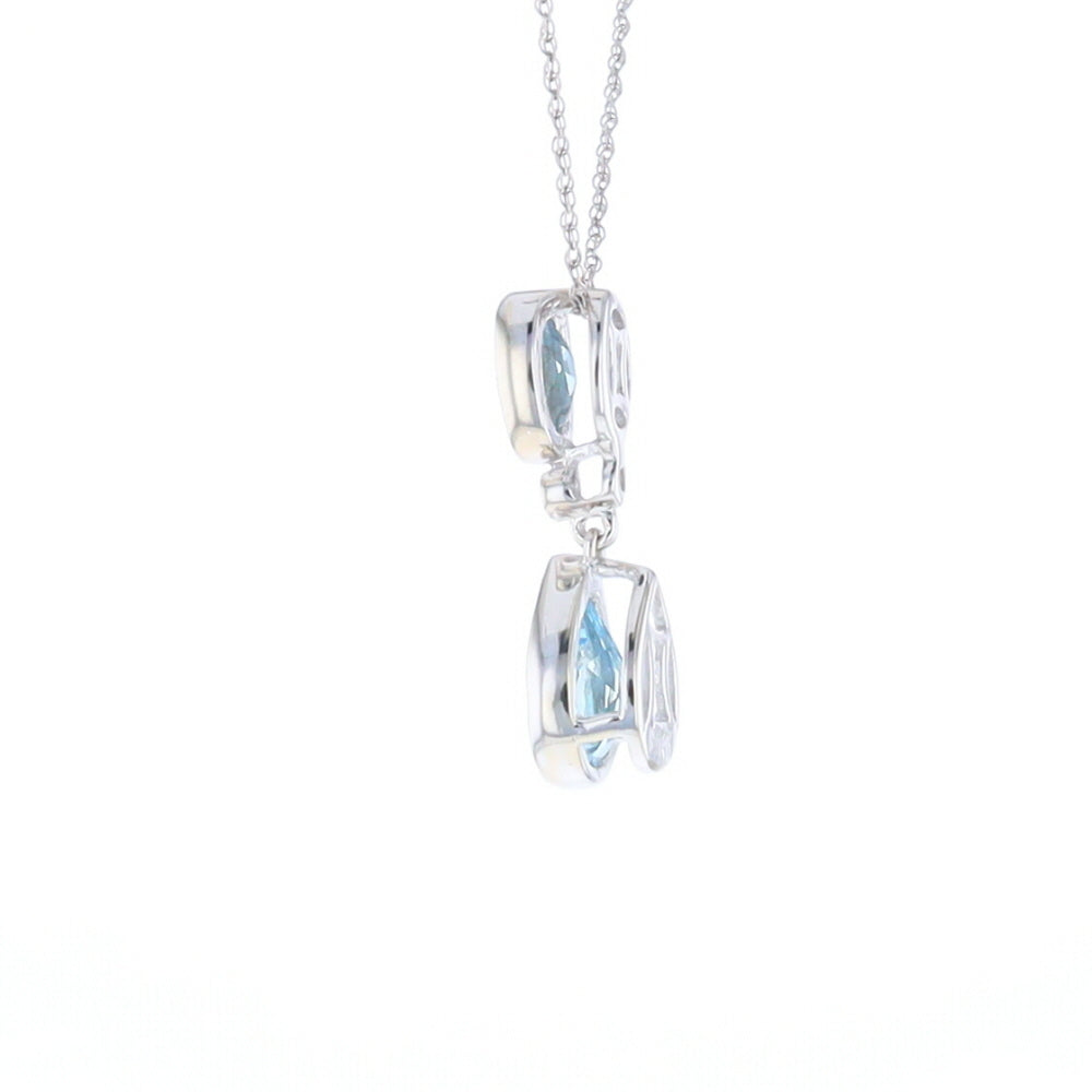 Oval and Pear-Shaped Aquamarine Pendant