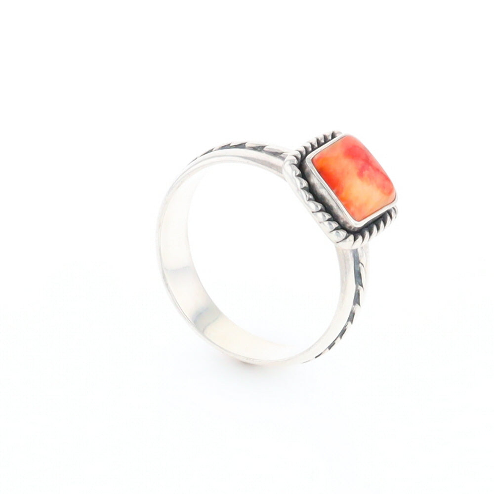 Braided Square Spiny Oyster Ring