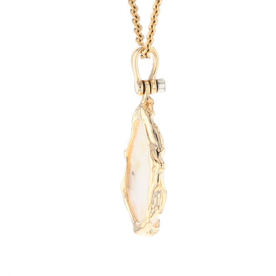 Gold Quartz Freeform Pendant  (G2)