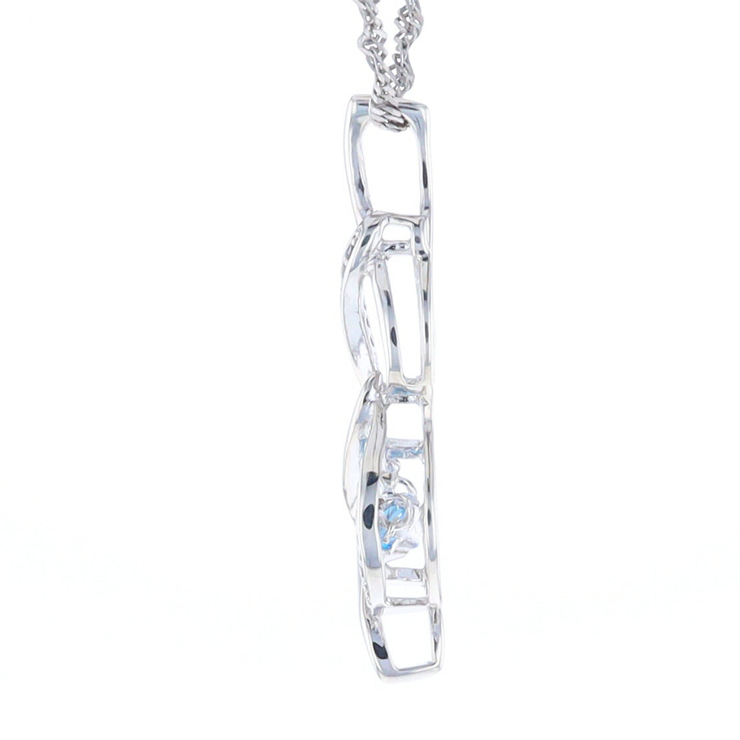 Floating Topaz Twisted Pendant