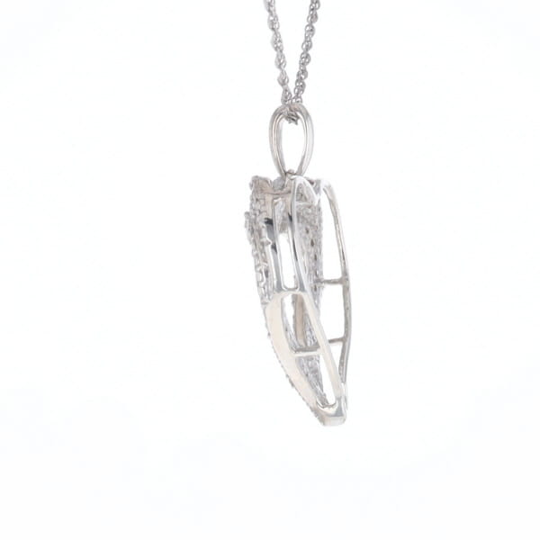 Frosted Diamond Heart Necklace