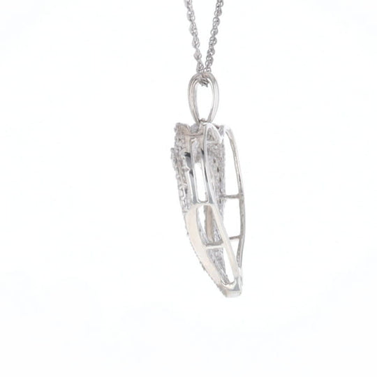 Frosted Diamond Heart Necklace