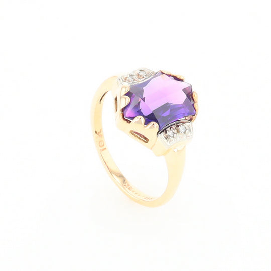 Vintage Hexagon Sapphire Ring