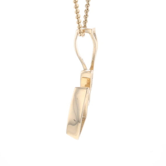 Retro Style Triangular Onyx Inlaid Pendant with .07ctw Diamonds