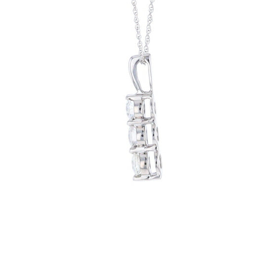 Three Diamond Drop Pendant