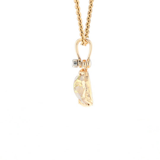 Gold Quartz Freeform Pendant - G1