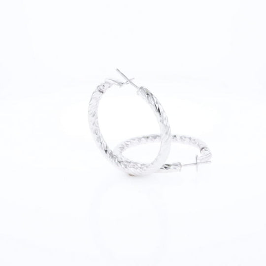 Diamond Cut Hoop Earrings