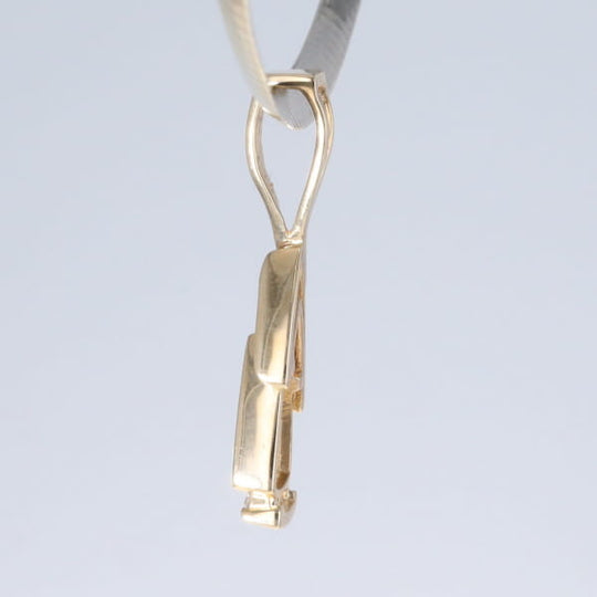Opal Pendant Triangle Inlaid Design with .06ctw Round Diamonds