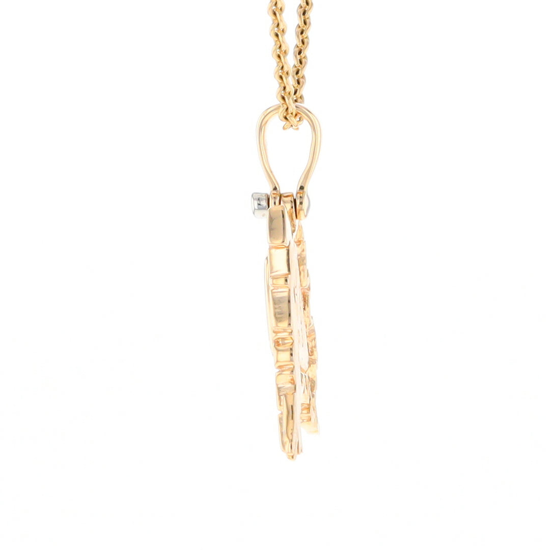 Alaska Gold Quartz Inlaid Pendant