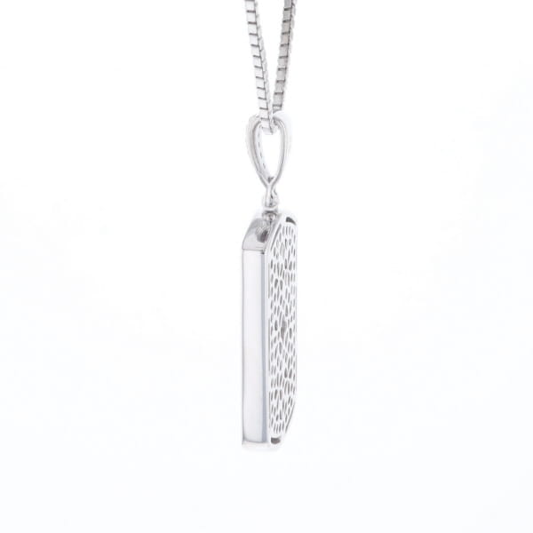 Cubic Zirconia Dog Tag Necklace