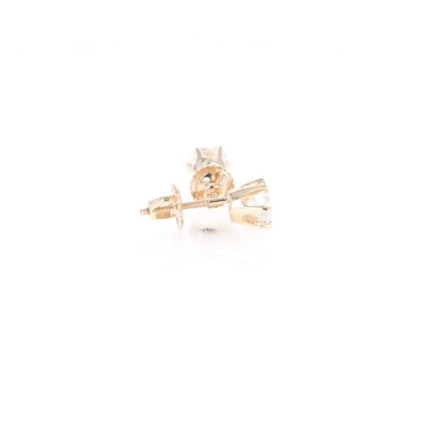 1.1ct 6-Prong Round Diamond Solitaire Studs